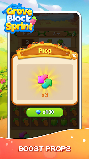 A bright crop puzzle screen in Grove Block Sprint